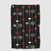 Hearts Pattern 28 Golfhanddoek (Voorkant)