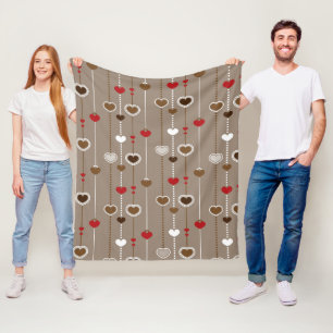 Hearts Pattern 29 Fleece Deken