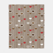 Hearts Pattern 29 Fleece Deken (Voorkant)