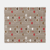 Hearts Pattern 29 Fleece Deken (Voorkant (Horizontaal))
