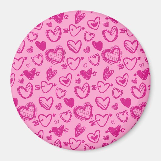 Hearts Pattern 58 Magneet (Voorkant)