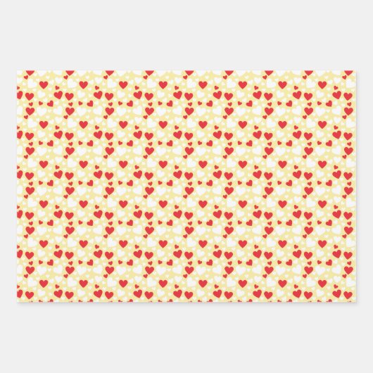 Hearts Pattern custom backgrounds Wrapping Paper (Voorkant 3)