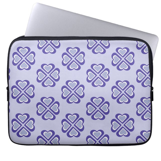 Hearts pattern laptop sleeve (Voorkant)