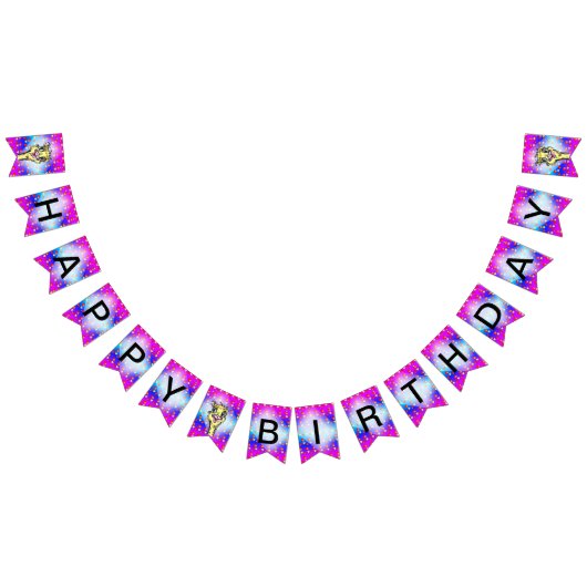 Hearts Pattern Ostricht Birthday Bunting Banner (Alle)