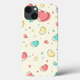 Hearts Pattern - Schattige Love Design iPhone 13 Hoesje