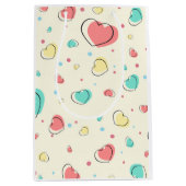 Hearts Pattern - Schattige Love Design Medium Cadeauzakje (Voorkant)