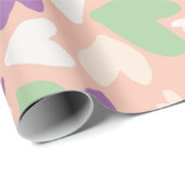 Hearts Pattern Valentijn Wrapping Paper Cadeaupapier (Rol Hoek)