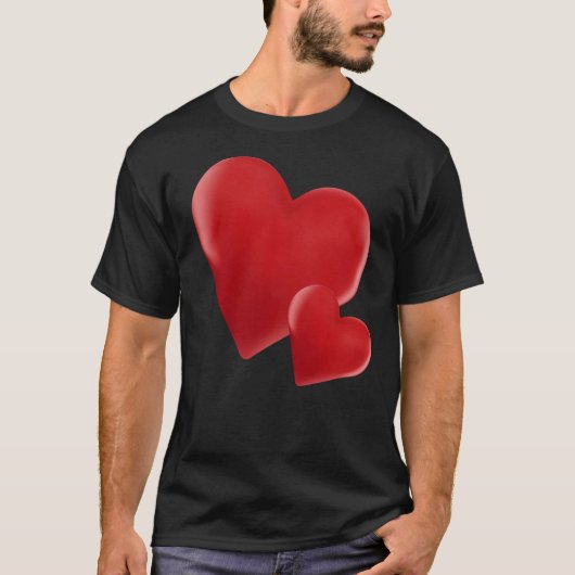 Hearts Pattern Valentines Day Cute Love V Day Paja T-shirt (Voorkant)
