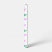 Hearts Pattern Waterverf Roze Paarse Blauw Groen Samsung Galaxy Hoesje (Linkerkant)