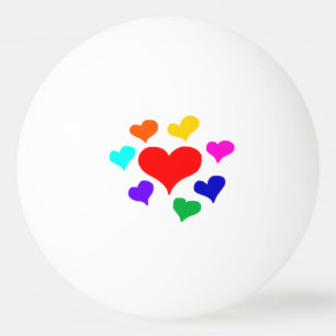 Hearts Ping Pong Ball