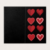 Hearts Platonic Valentine Carte pour notes 25pk (Outside Unfolded)
