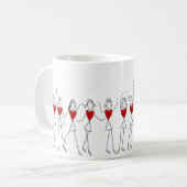 Hearts Player Posities Funny Netball Quote Koffiemok (Voorkant links)