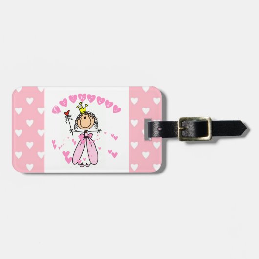 Hearts Princess Bagagelabel (Voorkant horizontaal)