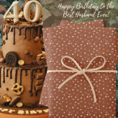 Hearts-Rustic Brown-Valentijns's voor Hem of Bruil Inpakpapier Vel