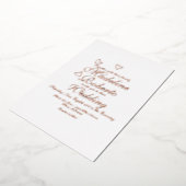 Hearts Script Weduwen geperst Folie Uitnodiging (Gedraaid)