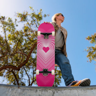 Hearts Skateboard - Roze