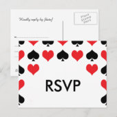 Hearts Spades Casino RSVP Briefkaart (Voorkant / Achterkant)