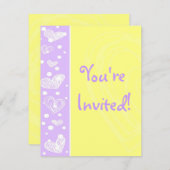 Hearts-uitnodiging Kaart (Voorkant / Achterkant)