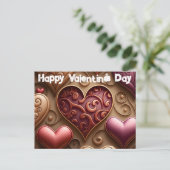 Hearts Valentijnsdag Briefkaart (Staand voorkant)