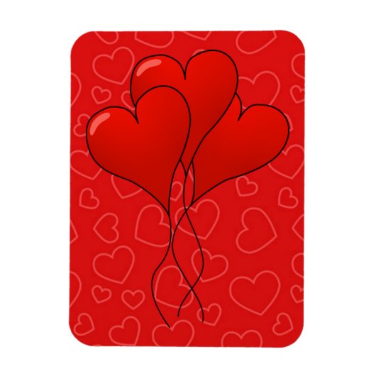 Hearts Valentijnsdag Premium Flexi Magnet Magneet (Verticaal)