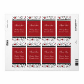 Hearts Valentijnsdag Wedding Labels (Full Sheet)