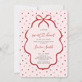 Hearts Valentine Baby Shower Invitation (Devant)
