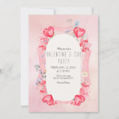 Hearts Valentine's Day Invitation (Devant)