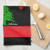 Hearts van Libanon en Libanese vlag mode / Liefde Theedoek (Quarter Fold)