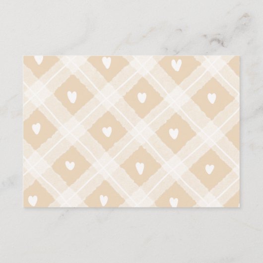 Hearts Waterverf Train Shower Diapper Raffle Informatiekaartje (Achterkant)