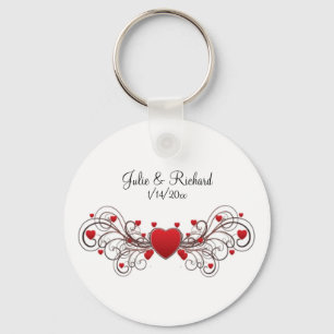 Hearts Wedding Party Gift Sleutelhanger