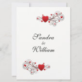 Hearts Wedding Uitnodiging (Achterkant)