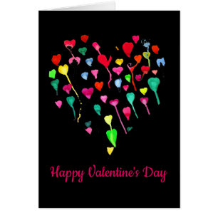 Hearts whimsical Valentine's Day rainbow heart