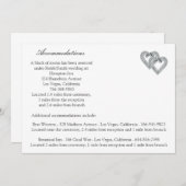 Hearts White Wedding Enclosure Kaarten (Voorkant / Achterkant)