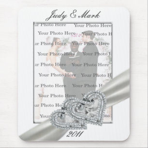 Hearts White Wedding Muismat