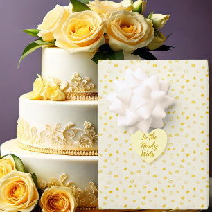 Hearts-Yellow Wedding-Moederdag-Valentijn Inpakpapier Vel