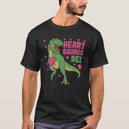 Heartsaurus Rex Dab Dance Heart Dino Valentines Da T-shirt (Voorkant)