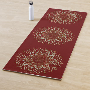 Heartsmandala faux glitter textuur yoga mat