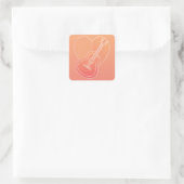 Heartstring Serenade Vierkante Sticker (Tas)
