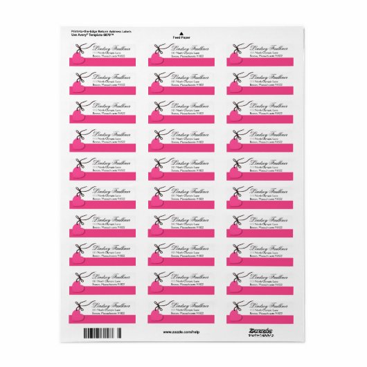 Heartstrings heet roze etiket (Full Sheet)