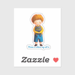 Heartwarming Feline Sticker