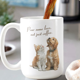 Heartwarming Gaze: Pour Some Love Custom Koffiemok
