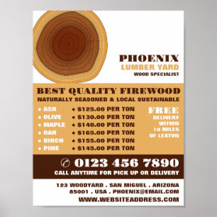 Heartwood, hout/hout/houtwerf Adverteren Poster