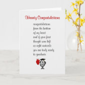 Hearty Felicitations - een grappig Med Sch afstude Kaart (Gele Bloem)