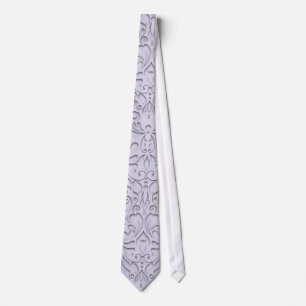 HeartyChic Lavender linen Damask hart Stropdas