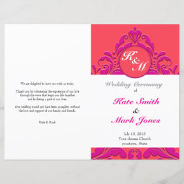 HeartyParty - Frambozen en magenta Damask Heart