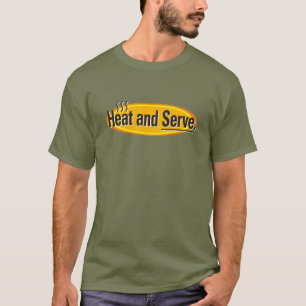 Heat and Serve Black Tekst Gfx T-shirt