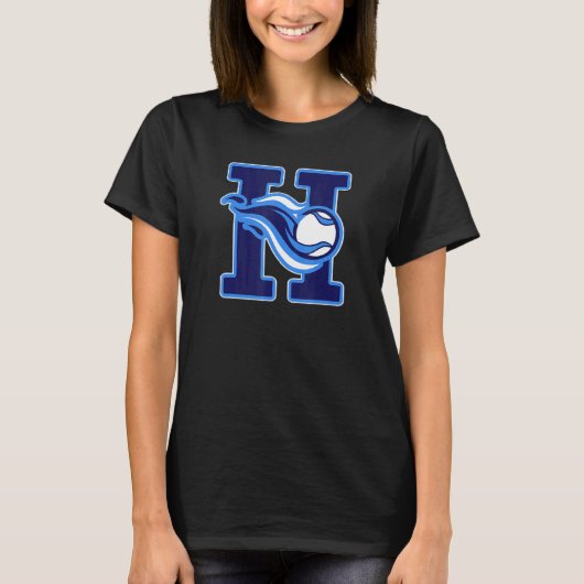 Heat Baseball Dark Blue H T-shirt (Voorkant)