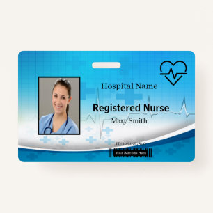 Heat Beat Lifeline Cross Medical Foto ID Badge
