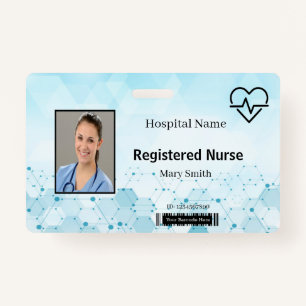 Heat Beat Lifeline Molecule Medical Foto ID Badge