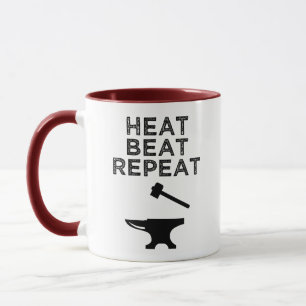 Heat Beat Repat Funny Blacksmithing Mok